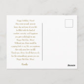 ハッピーバースデーMomフォトカード ポストカード (裏面)