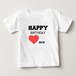 ハッピーバースデーMOM ベビーTシャツ
