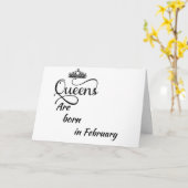 ハッピーバースデーMY *生まれ QUEEN* IN * FEBRUARY*カード カード (黄色い花)