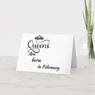ハッピーバースデーMY *生まれ QUEEN* IN * FEBRUARY*カード カード