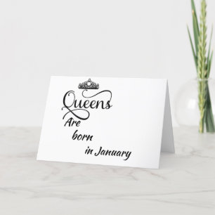 ハッピーバースデーMY *QUEEN* 生まれ IN *JANUARY* カード