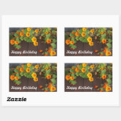 ハッピーバースデーNasturtiumステッカー 長方形シール (シート)