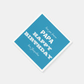 ハッピーバースデーPAPAスクモダンリプト名シック紙 スタンダードカクテルナプキン (角)