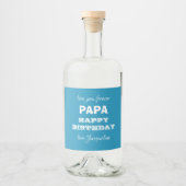 ハッピーバースデーPAPAスクリプト名モダンクール リキュールボトルラベル (正面)