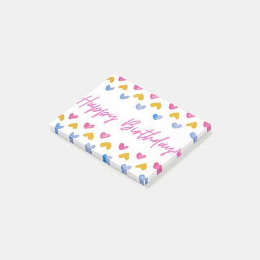 ハッピーバースデーPost ITに関する注意 ポストイット (アングル)