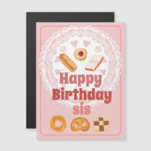 ハッピーバースデーsisマグネットデンマークのクッキー