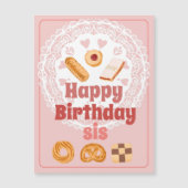 ハッピーバースデーsisマグネットデンマークのクッキー (正面)