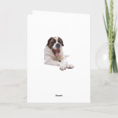 ハッピーバースデーStバーナードワンピードッググリーティングカード カード (裏面)