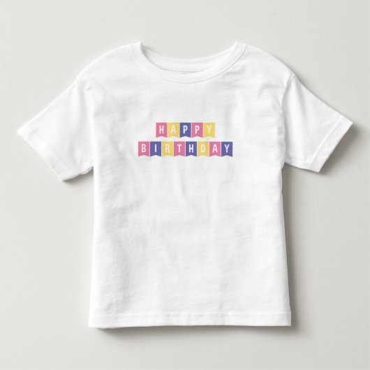 ハッピーバースデーTシャツ トドラーTシャツ (正面)