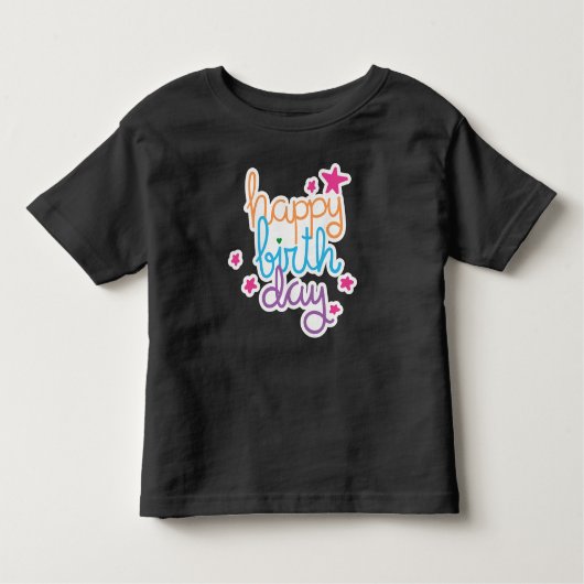 ハッピーバースデーTシャツ トドラーTシャツ (正面)