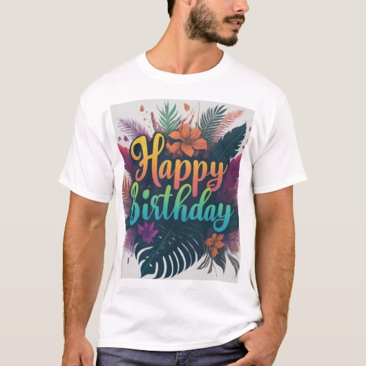 ハッピーバースデーTシャツ Tシャツ (正面)
