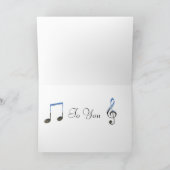 ハッピーバースデーTo Youミュージカルピンクとブラックカード カード (内部)