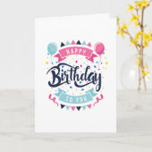 ハッピーバースデーTo You Greeting Cardオプションの写真 カード (黄色い花)