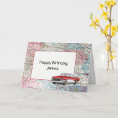 ハッピーバースデーUSAロードマップ カード (黄色い花)