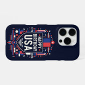 ハッピーバースデーUSA 250 iPhoneケース (裏面横)