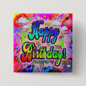 ハッピーバースデーVistaボ表現タン 缶バッジ (正面)