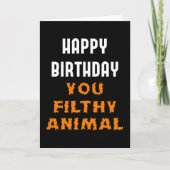 ハッピーバースデーYou不潔な動物のおもしろい侮辱 カード (正面)
