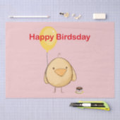 ハッピーバーズデイバードシックをテーマにした誕生日 薄葉紙 (クラフト)