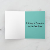 ハッピーバーディデイディスクゴルフ誕生日カード カード (内部)