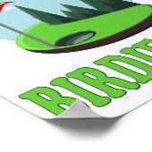 ハッピーバーディ私へ – ゴルフおもしろいからゴルファーへの誕生日 ポスター (角)