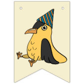 ハッピーバードデイカートゥーンバードをテーマにした誕生日 バンティングフラッグ (第1の旗)