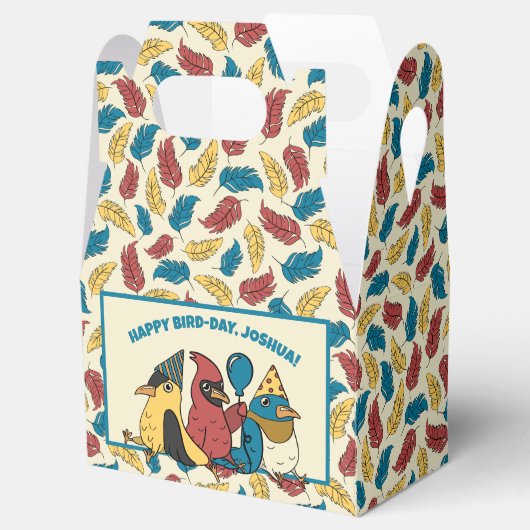 ハッピーバードデイカートゥーンバードをテーマにした誕生日 フェイバーボックス (オープン)