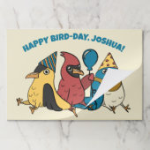 ハッピーバードデイカートゥーンバードをテーマにした誕生日 ペーパーパッド (折り畳み)