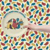 ハッピーバードデイカートゥーンバードをテーマにした誕生日 ペーパープレート