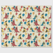 ハッピーバードデイカートゥーンバードをテーマにした誕生日 ラッピングペーパー (フラット)