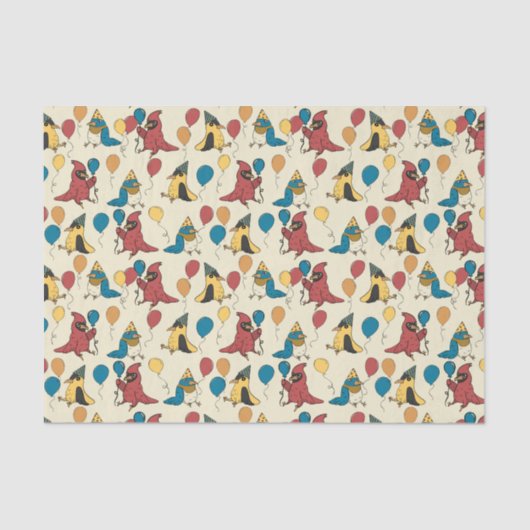 ハッピーバードデイカートゥーンバードをテーマにした誕生日 薄葉紙 (正面)