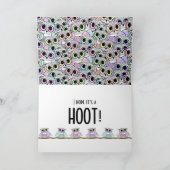 ハッピーバードデイ、おもしろい誕生日フクロウ カード (内部)