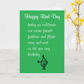 ハッピーバードデーおもしろいハッピーバースデー詩 カード (黄色い花)