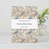 ハッピーバード水彩洗礼 招待状 (スタンド正面)
