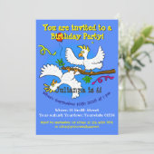 ハッピーバード6歳の誕生日パーティー招待状 招待状 (スタンド正面)