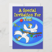 ハッピーバード6歳の誕生日パーティー招待状 招待状 (裏面)