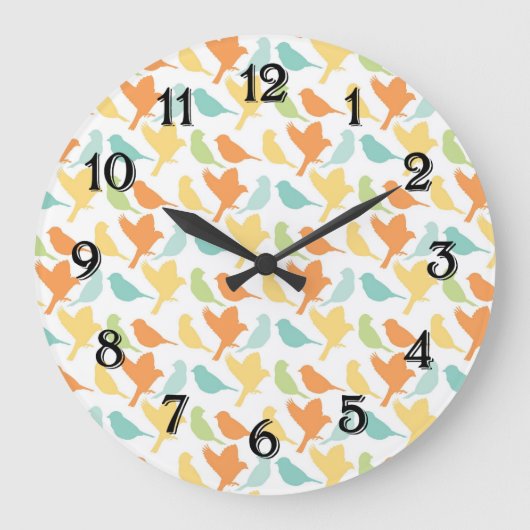 ハッピーバード ラージ壁時計 (正面)