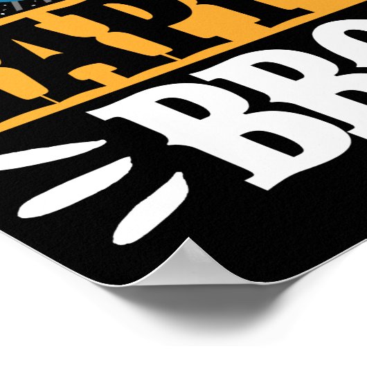 ハッピーバーベキュースモーカーグリルバーベキューミートグリル ポスター (角)