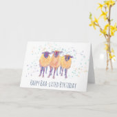 ハッピーバー関連誕生日シープカード カード (黄色い花)