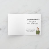 ハッピーバー（ユダヤ教の）バル・ミツバーグリーティングカード – イスラエル兵 カード (内部)