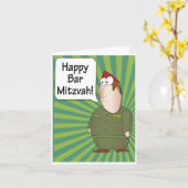 ハッピーバー（ユダヤ教の）バル・ミツバーグリーティングカード – イスラエル兵 カード (黄色い花)