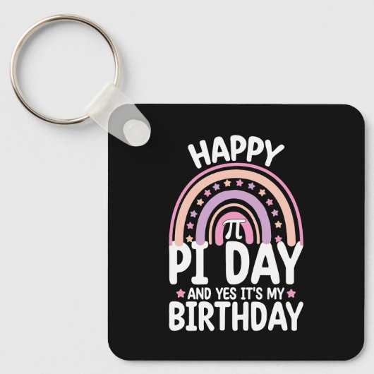 ハッピーパイデイ&Yes私の誕生日数学レインボー キーホルダー (正面)
