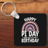 ハッピーパイデイ&Yes私の誕生日数学レインボー キーホルダー (正面)