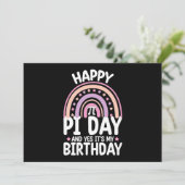 ハッピーパイデイ&Yes私の誕生日数学レインボー 招待状 (スタンド正面)