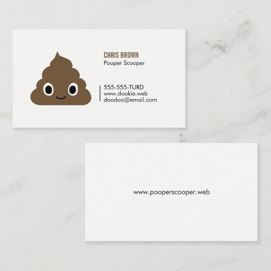 ハッピーパイルうんち – かわいいウンチ絵文字 |おもしろい | 名刺 (正面/裏面)