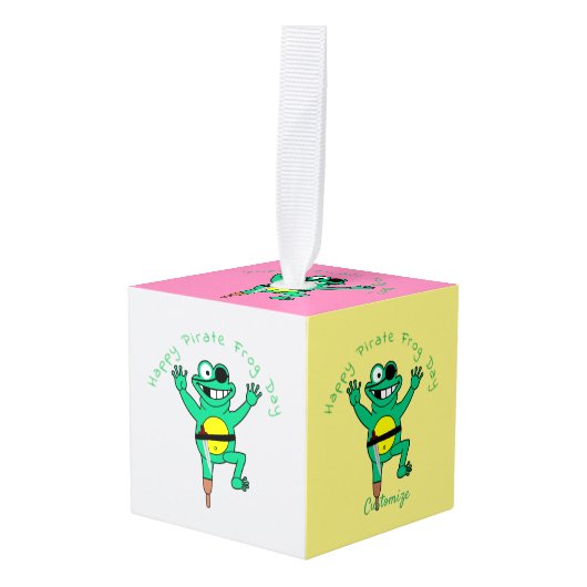 ハッピーパイレーツカエルDay Thunder_Cove キューブオーナメント (正面アングル)