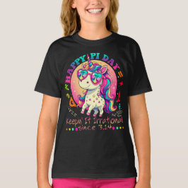 ハッピーパイ日のための先生キッズガールズヴィンテージ3.14 Tシャツ