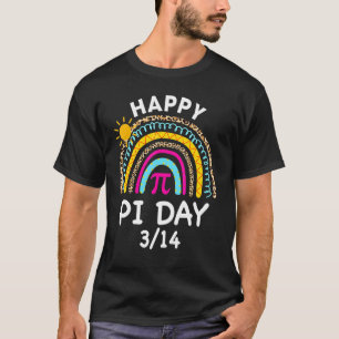 ハッピーパイ日3 14パイおもしろいデイボホーレインボーグラフ Tシャツ