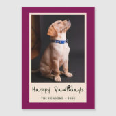 ハッピーパウおもしろいリデイズプンペットフォト磁気カード マグネット招待状 (正面)