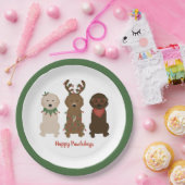 ハッピーパウィデイズゴールデンドルクリスマスライト ペーパープレート (パーティー)