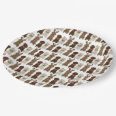 ハッピーパウィデイズゴールデンドルクリスマスライト ペーパープレート (アングル)